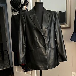 Dkny Black Blazer Sleek Tailored Suit Jacket